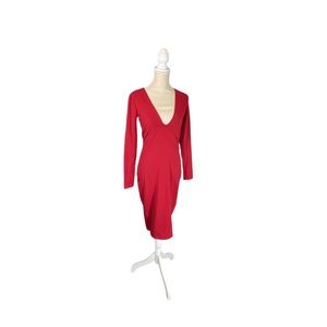 Red Fitted Express Dress